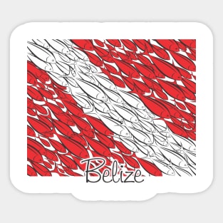 Scuba Diving Flag Belize Sticker